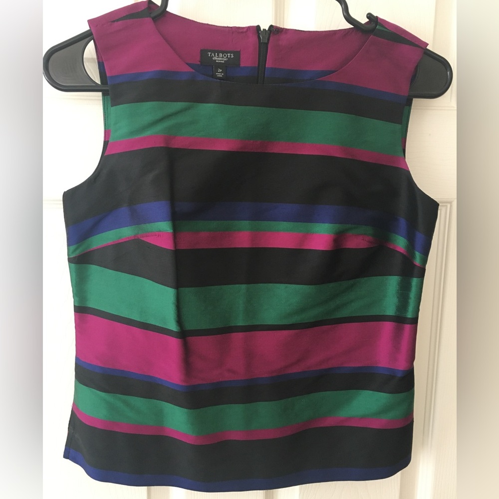 Cropped Talbot Silk Top